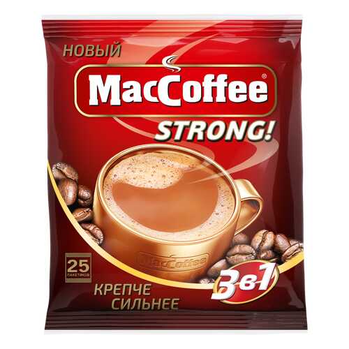 Напиток кофейный растворимый т.з. MacCoffee (3 в 1) Strong, м/уп 16г*25*20 блок в ЕКА