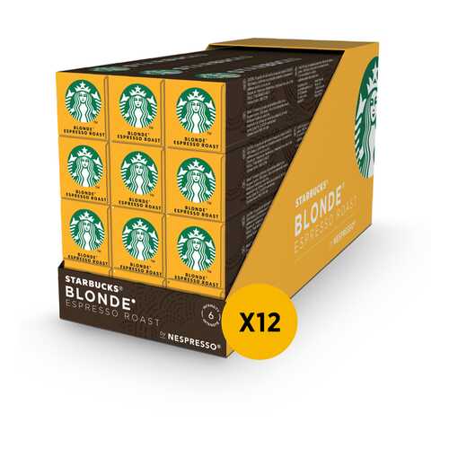 STARBUCKS Blonde Espresso Roast, кофе молотый в капсулах для системы Nespresso, 12 шт. в ЕКА