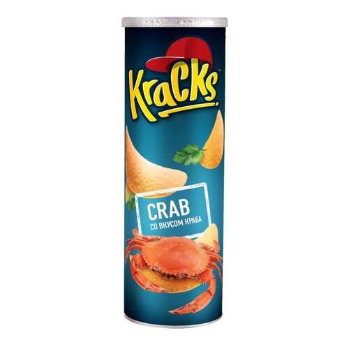 Чипсы картофельные т.з. Кракс (Kracks) со вкусом краба 110г*24 в ЕКА