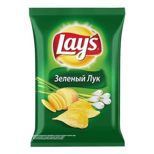 Чипсы Lays из натурального картофеля молодой зеленый лук 90 г в ЕКА
