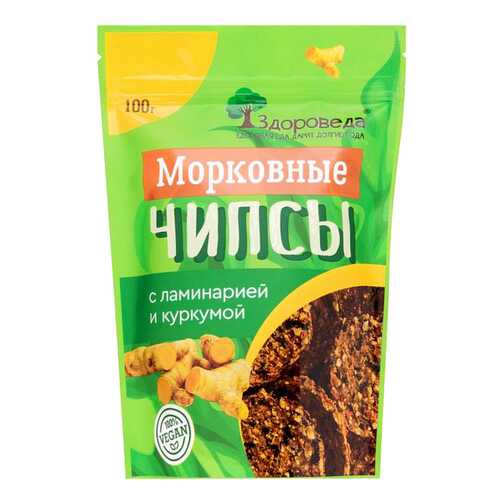 Чипсы морковные Здороведа с ламинарией и куркумой 100 г в ЕКА