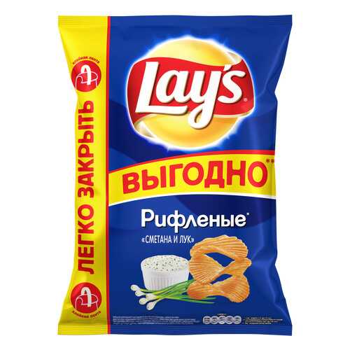 Картофельные чипсы Lays сметана и лук 225 г в ЕКА