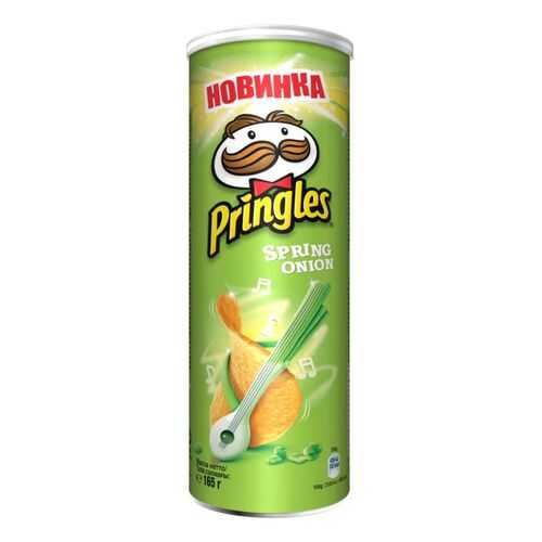 Картофельные чипсы Pringles зеленый лук 165 г в ЕКА