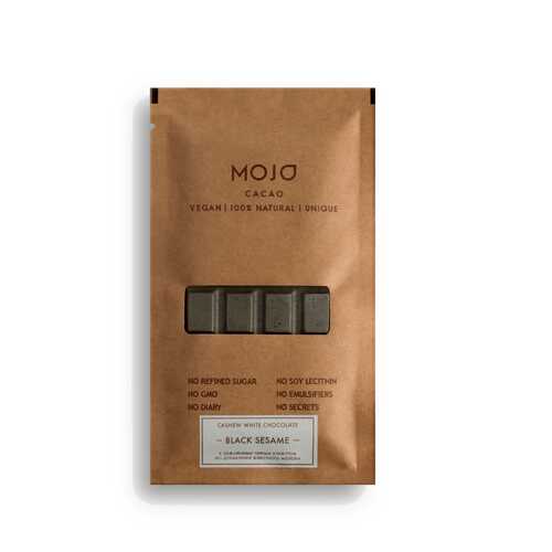 Белый шоколад Mojo Cacao с черным кунжутом black sesame в ЕКА