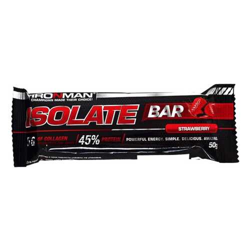 Батончик глазированный Ironman isolate bar клубника 45 г в ЕКА