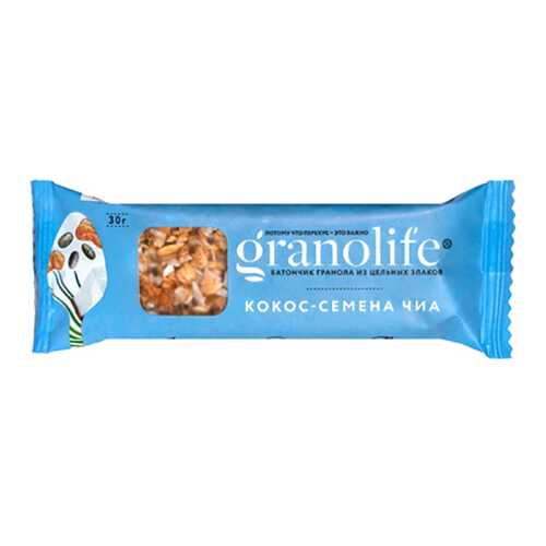 Батончик-гранола Granolife кокос семена чиа в ЕКА