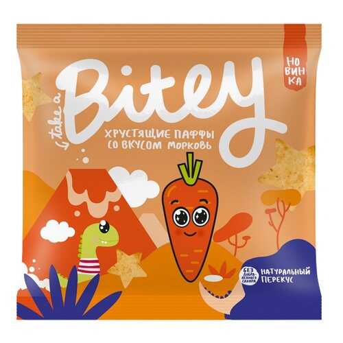 Экструдированные мультизлаковые фигурки Take a Bitey Паффы со вкусом Морковь, 20 гр в ЕКА