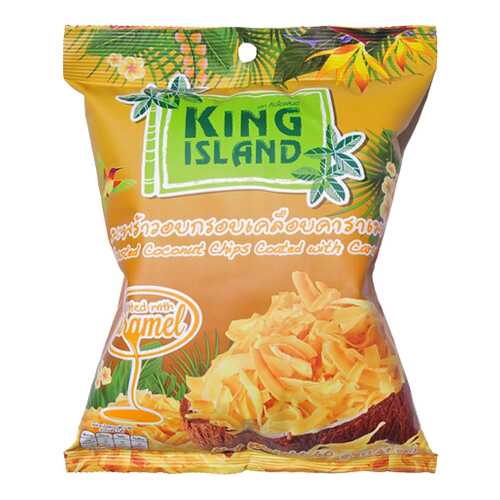 Кокосовые чипсы King Island с карамелью 40 г в ЕКА