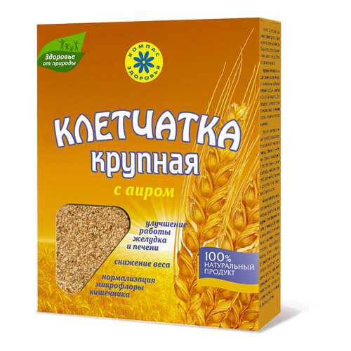 Клетчатка Компас Здоровья пшеничная крупная с аиром 150 г в ЕКА