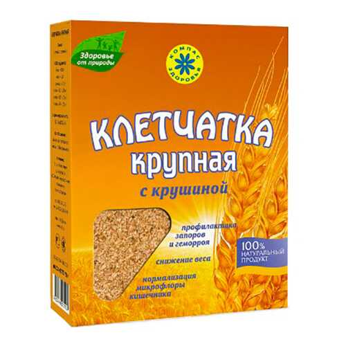 Клетчатка пшеничная Компас Здоровья крупная с крушиной 150 г в ЕКА