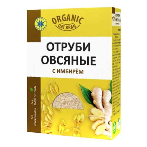 Отруби Компас Здоровья овсяные с имбирем 200 г в ЕКА