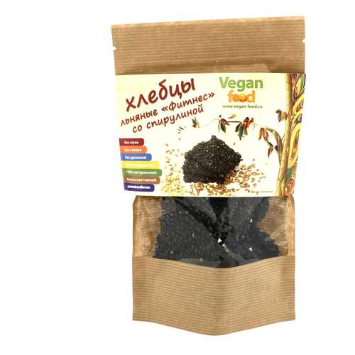 Хлебцы льняные Vegan-food фитнес со спирулиной 100 г в ЕКА