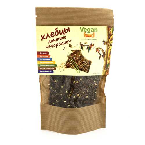 Хлебцы льняные Vegan-food морские 100 г в ЕКА