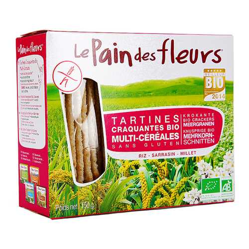 Хлебцы Pain des fleurs без глютена мультизлаковые 150 г в ЕКА