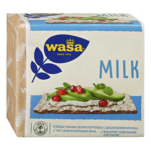 Хлебцы Wasa Milk ржаные цельнозерновые с добавлением молока 230 г в ЕКА
