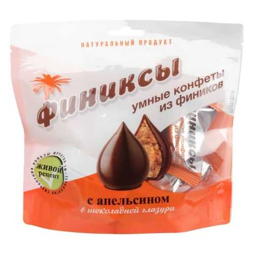 Конфеты из фиников Финиксы в шоколадной глазури с апельсином 180 г в ЕКА
