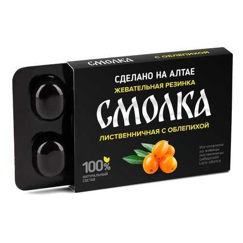 Смолка таежная лиственничная с облепихой 5 шт 0.8 г в ЕКА