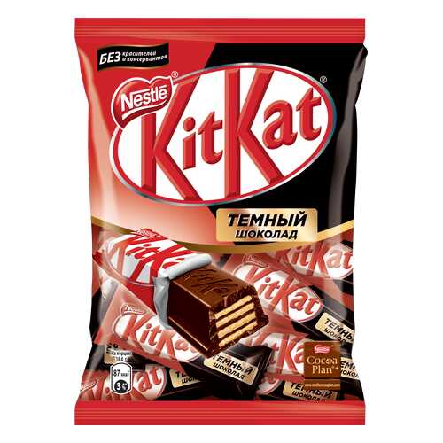 Темный шоколад Kit Kat dark с хрустящей вафлей 169 г в ЕКА