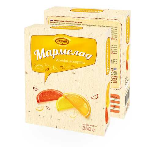 Мармелад дольки ассорти 350г в ЕКА