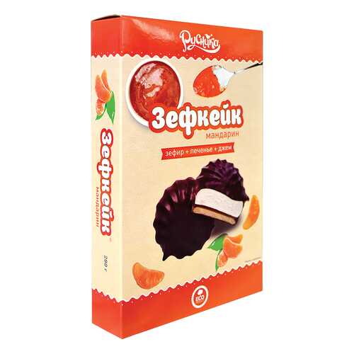 Зефкейки со вкусом мандарина, кор. 280 г в ЕКА