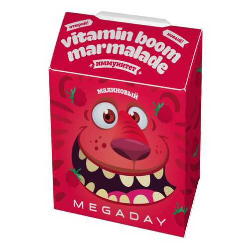 Жевательный мармелад Megaday с витаминами детский иммунитет малина 20 г в ЕКА