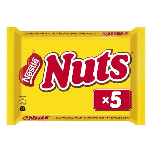 Батончик Nestle nuts с дробленым фундуком и миндалем 30 г 5 штук в ЕКА
