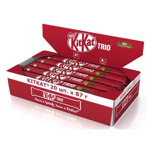 Молочный шоколад Kit Kat с хрустящей вафлей 20 штук по 87 г в ЕКА