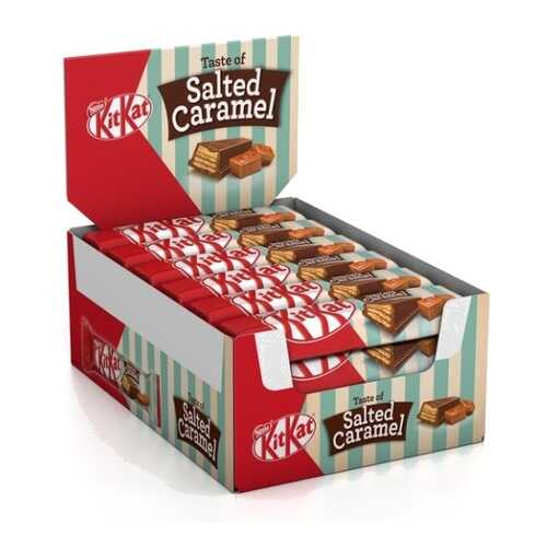 МОЛОЧНЫЙ ШОКОЛАД KITKAT С ХРУСТЯЩЕЙ ВАФЛЕЙ И НАЧИНКОЙ СОЛЕНАЯ КАРАМЕЛИЬ 24*42 г в ЕКА