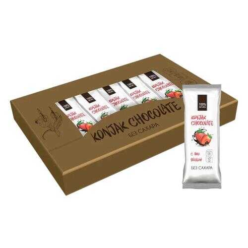 Шоколад без сахара KONJAK CHOCOLATE Клубничный, кор. 10 шт. в ЕКА