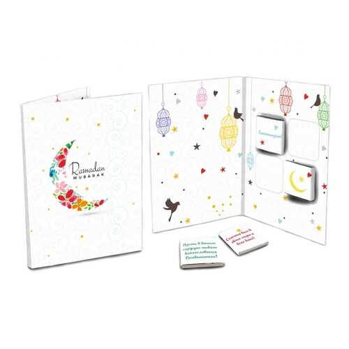 Шоколад Chokocat Ramadan Mubarak 2, молочный, открытка, 20 гр в ЕКА