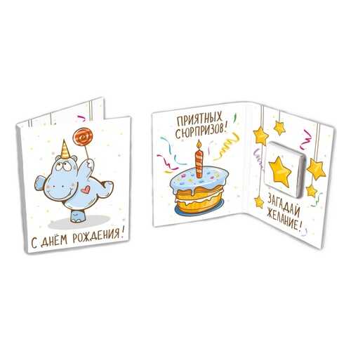 Шоколад Chokocat С днем рождения, молочный, мини-открытка, 5 гр в ЕКА