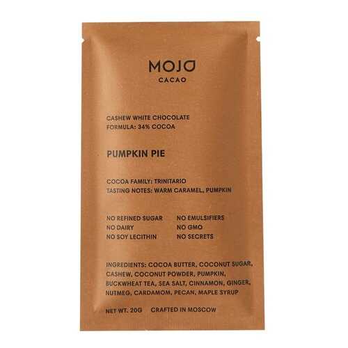 Шоколад Mojo Pumpkin pie белый с кешью и пряной тыквой 20 г в ЕКА