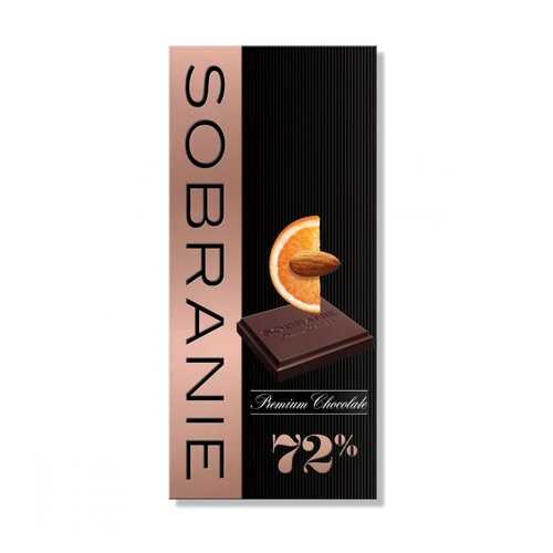 Шоколад Sobranie Горький, с апельсином и орехами, 90 гр в ЕКА