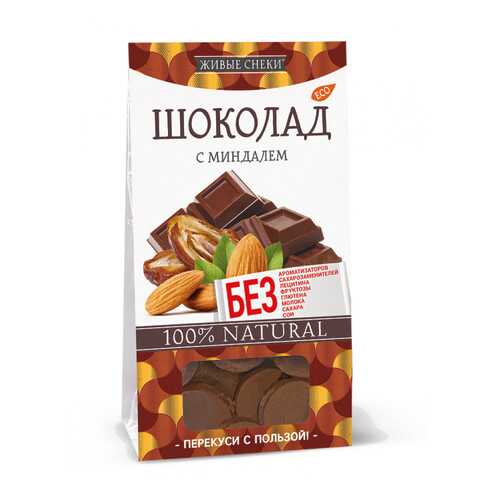 Шоколад Живые снеки с миндалем 4*100 г в ЕКА
