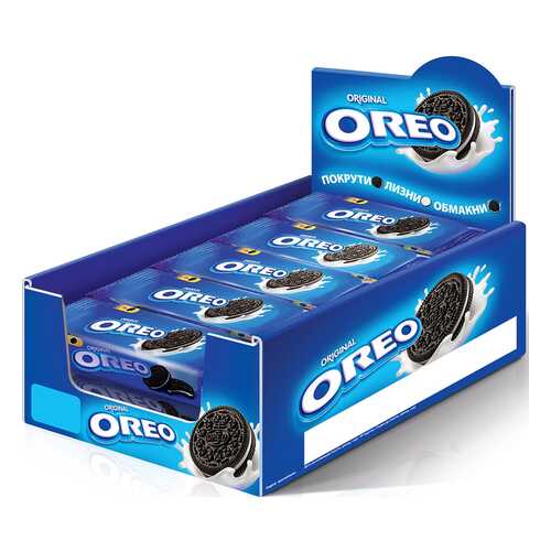OREO печенье с какао и начинкой с ванильным вкусом 38г по 12 шт в ЕКА