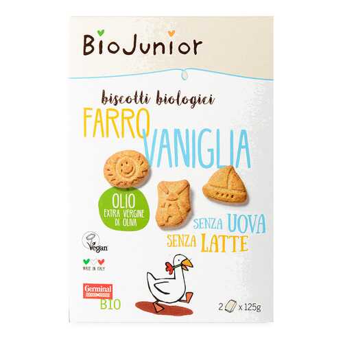 Печенье BioJunior из спельты с ванилью bio 250 г в ЕКА