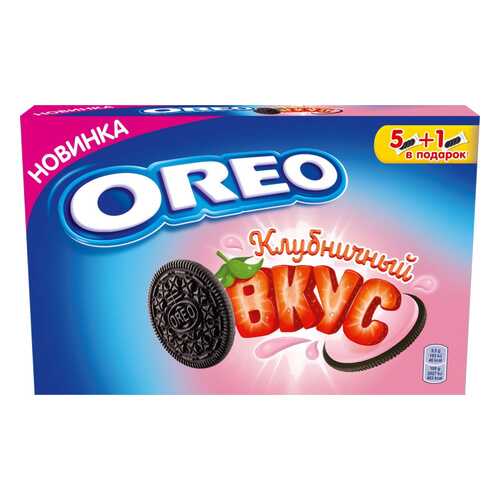 Печенье Oreo с какао и начинкой клубника 228 г в ЕКА