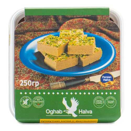 Халва Oghab Кунжутная с фисташками 250 г Иран в ЕКА