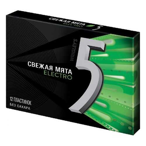 Жевательная резинка Five electro свежая мята 31.2 г в ЕКА