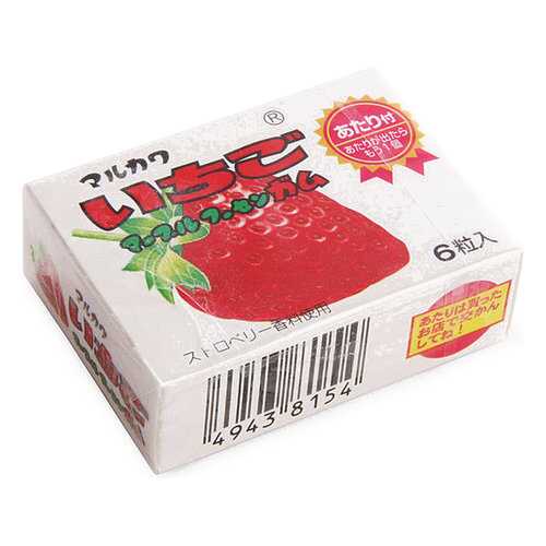 ЖЕВАТЕЛЬНАЯ РЕЗИНКА MARUKAWA, СО ВКУСОМ КЛУБНИКИ,8,1 гр в ЕКА