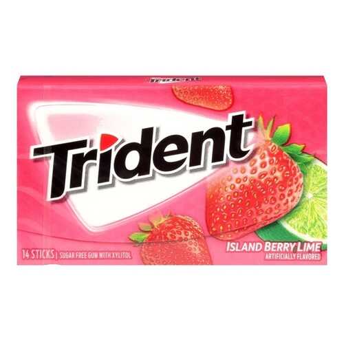 Жевательная резинка TRIDENT Клубника, Лайм 14 пластинок (США) в ЕКА