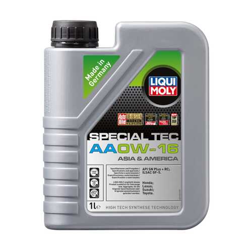 21326 LiquiMoly НС-синт. мот.масло Special Tec AA 0W-16 SN Plus + RC GF-5 (1л) в ЕКА