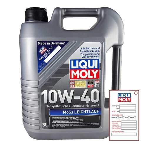 Масло Моторное Liqui Moly Mos2 Leichtlauf 10w-40 5l Liqui moly арт. 2184 в ЕКА