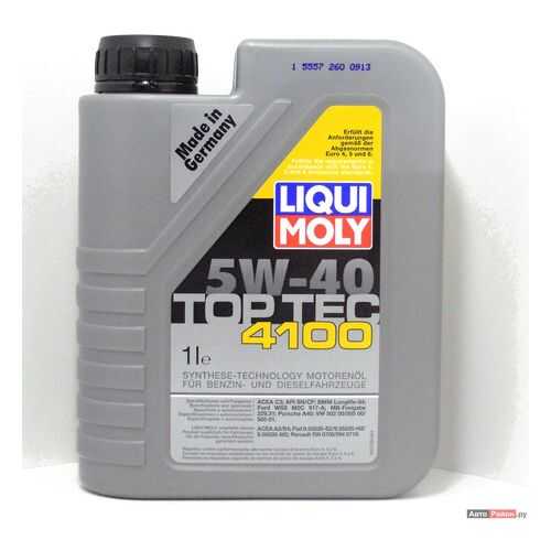 Масло Моторное Liqui Moly Top Tec 4100 5w-40 , 1l Liqui moly арт. 9510 в ЕКА