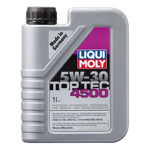 Масло Моторное Liqui Moly Top Tec 4500 5w-30, 5 1l Liqui moly арт. 23182317 в ЕКА