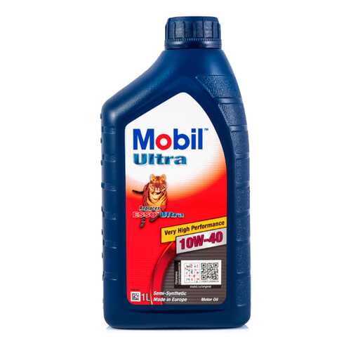 Масло моторное MOBIL Ultra 10W40 полусинтетическое 1 л 152625 в ЕКА