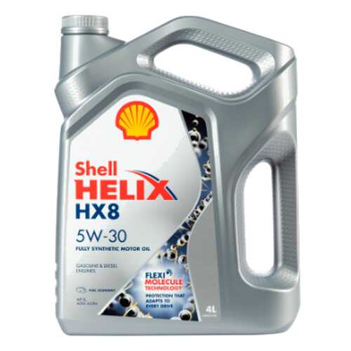 Масло моторное Shell Helix HX8 Synthetic 5W30 синтетическое 4 л 550046364 в ЕКА