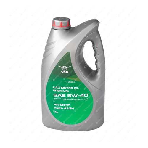 Масло Uaz Motor Oil Premium 5w-40 Нк.4л UAZ арт. 101004054002 в ЕКА