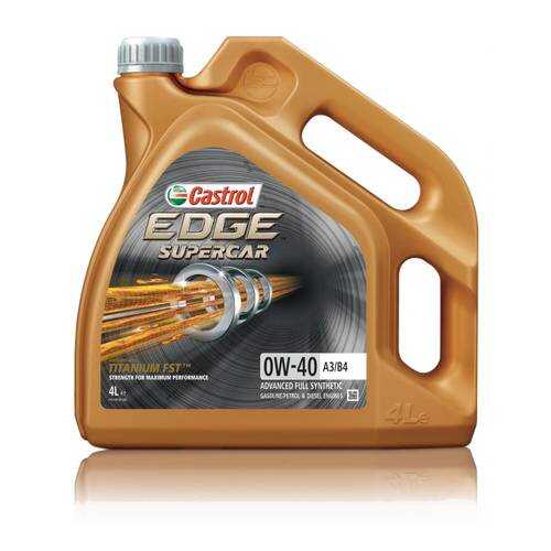 Моторное масло Castrol Edge Supercar 0W-40 4л в ЕКА