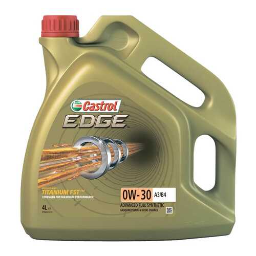 Моторное масло Castrol Edge Titanium FST А3/В4 0W-30 4л в ЕКА
